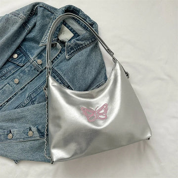 Qfdian Women Tote Bag Shopper Shoulder Bags Handbags Large Capacity Storage Reusable Butterfly Backpack School Bags For Girl Gifts